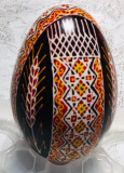 Real Goose Pysanka.Hand painted,hand made on real Goose Egg shell 